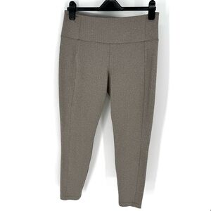 Athleta athletic leisure  activewear  Gray tan herringbone Leggings